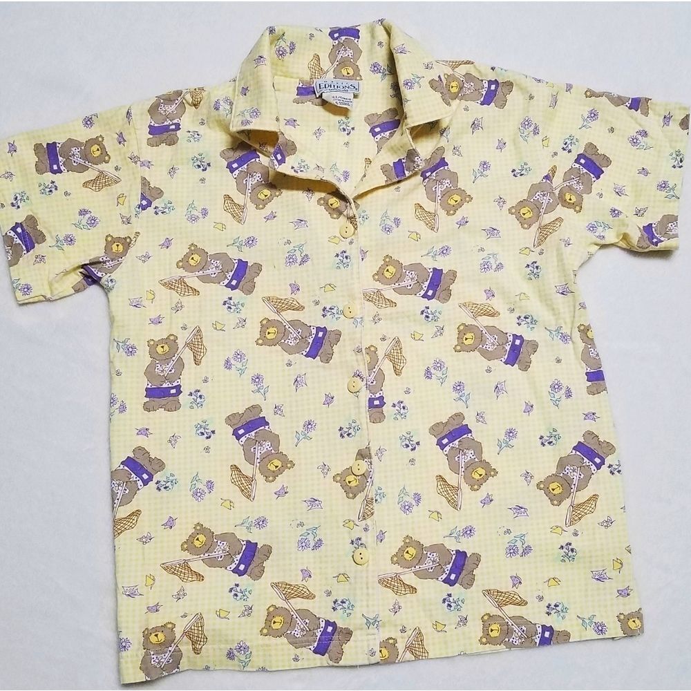 Vintage Basic Editions Gingham Teddy Bear Pajamas - image 2